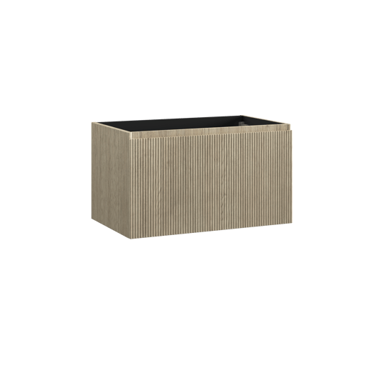 Storke Ribs hängend Bad-Unterschrank 85 x 52 cm eiche rauh 2 Schubladen