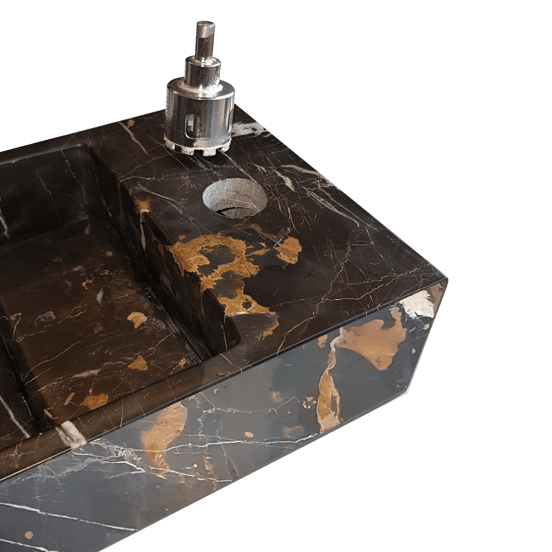 Balmani Mood Handwaschbecken: Portoro Gold Marmor, 45 x 20 cm