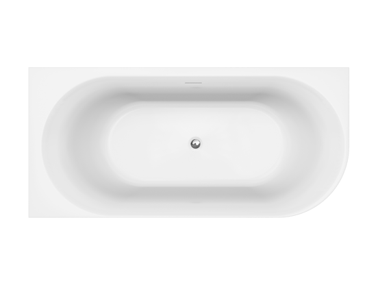 Luca Varess Otello baignoire d'angle gauche duo 180 x 85 cm acrylique blanc mat