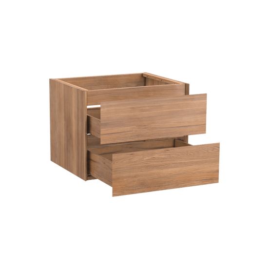 Balmani Mitra meuble sous-vasque suspendu 67,5 x 55 cm teck 2 tiroirs