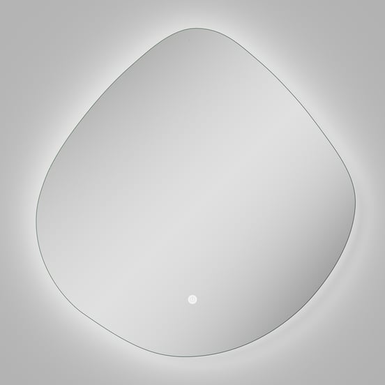 Luca Varess Organic Badspiegel mit Beleuchtung: Organisch, 60 x 60 cm, mit Anti-Beschlag Spiegelheizung