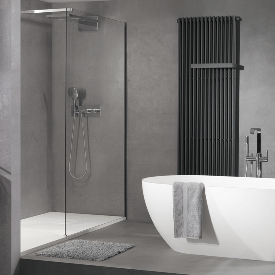 Blaufoss Mystic Fall rechthoekige regendouchekop met waterval 55 x 23 cm Glanzend Chroom