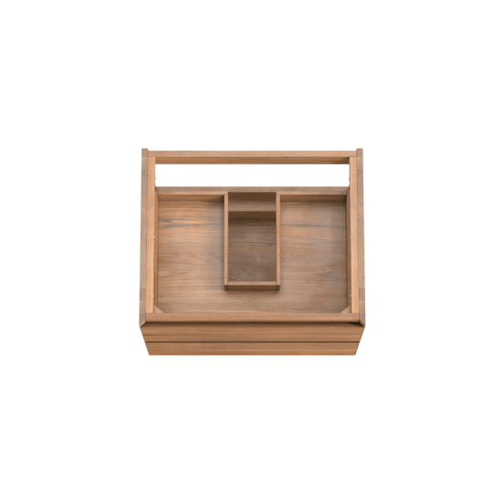 Balmani Mitra meuble sous-vasque suspendu 67,5 x 55 cm teck 2 tiroirs
