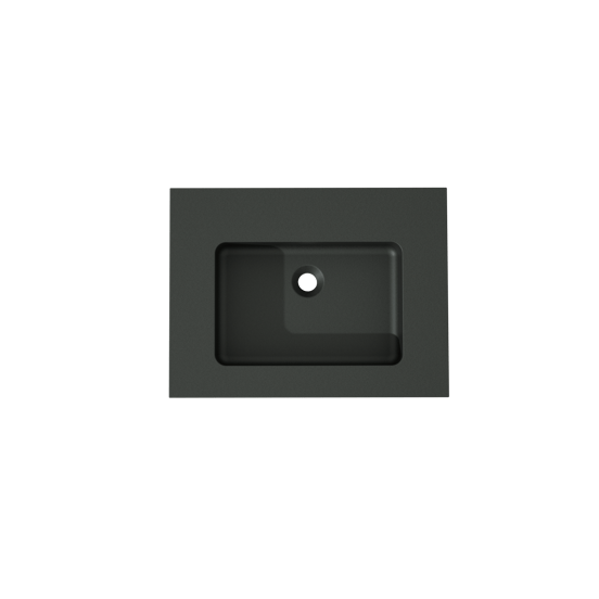 Storke Scuro enkele wastafel mat kwarts 60 x 46 cm