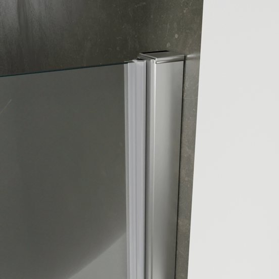 Luca Varess Kuresa douche draaideur 100 x 200 cm helder glas glans chroom profiel