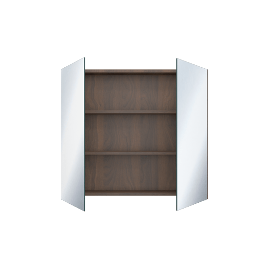 Storke Reflecta Spiegelschrank Bad: 85 x 75 cm, Nussbaum