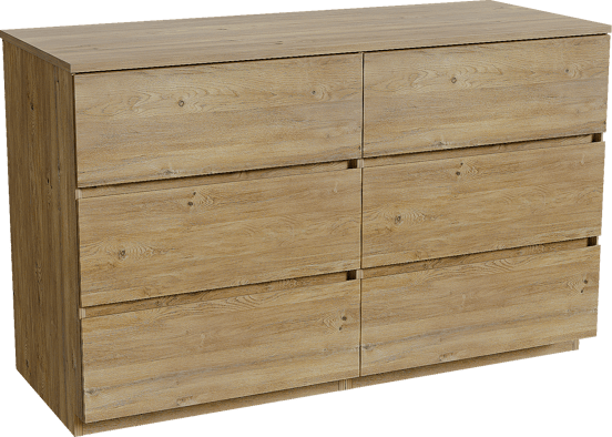 Storke Edge staand badmeubel 130 x 52 cm ruw eiken met Panton enkel of dubbel wastafelblad in melamine ruw eiken