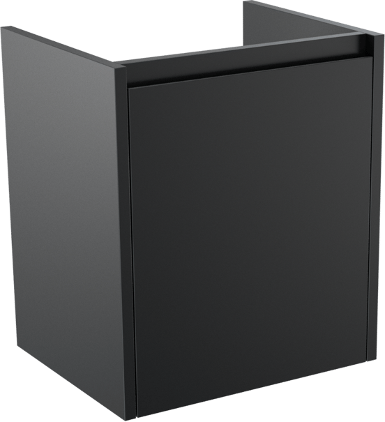 Storke Seda meuble sous-vasque suspendu 45 x 35 cm Noir Mat porte