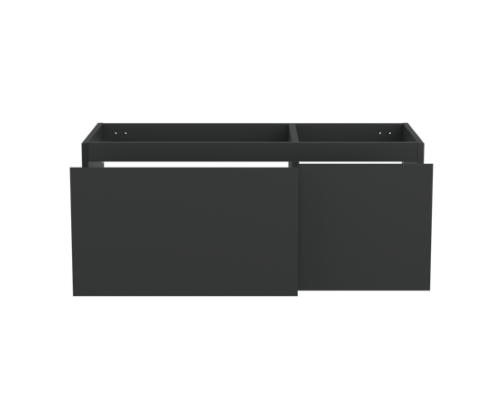 Balmani Idra zwevende wastafelonderkast 120 x 55 cm asymmetrisch links mat zwart 4 lades