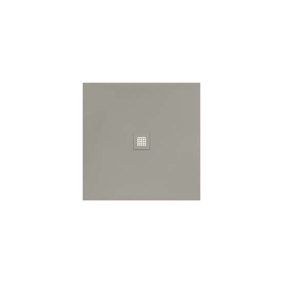 Luca Varess Classy receveur de douche 90 x 90 cm marbre composite gris clair mat structure rock