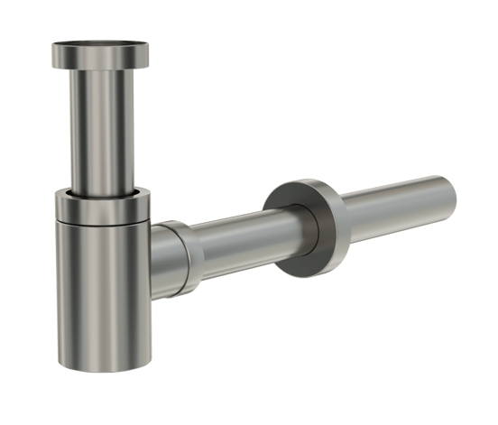 Santeg Styledrain MINI-X Ablauf für Handwaschbecken, CoolMetal gebürstet, 32 mm
