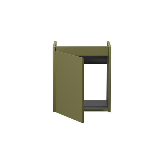 Storke Seda meuble sous-vasque suspendu 45 x 35 cm vert olive porte