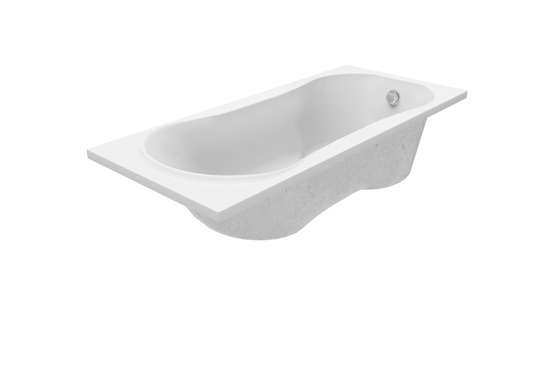 Luca Varess Trasime Einbaubadewanne 170 x 75 cm, Acryl Weiß mat