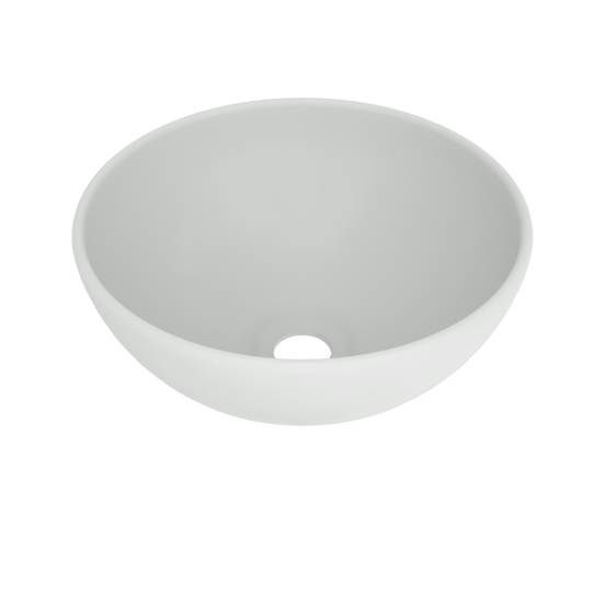 Linie Lavo Aufsatzwaschbecken: Weiß matte Keramik, rund, Ø 32 cm