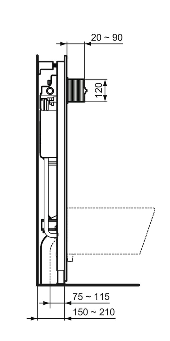 Ideal Standard ProSys inbouwreservoir, inclusief Smartflush vloeistof en conversie kit