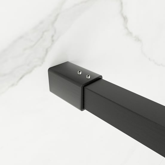 Balmani Modular douche à l'italienne 160 x 200 cm verre transparent profil noir mat