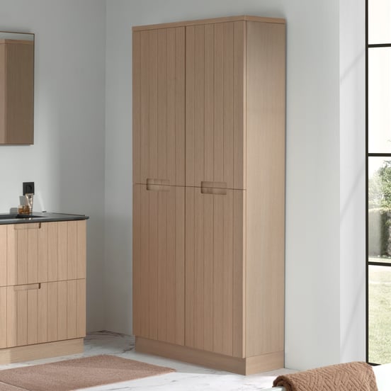 Balmani Legno Abdeckplatte für Hochschrank, Eiche verwittert, 90 cm