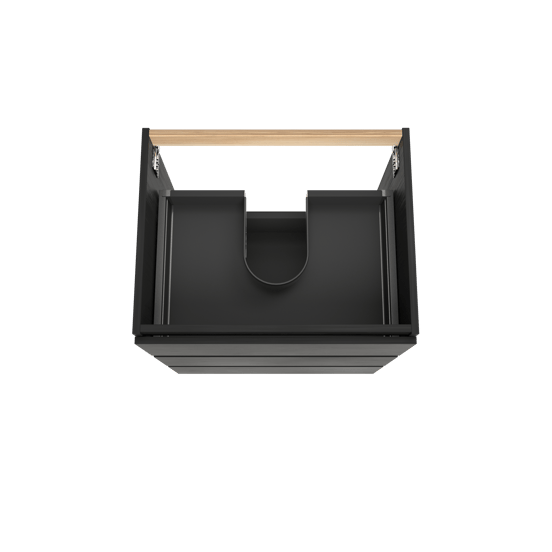 Balmani Lucida meuble sous-vasque a poser 67,5 x 55 cm chêne noir 3 tiroirs