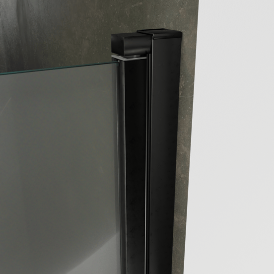 Luca Varess Kuresa douche pendeldeur 80 x 200 cm helder glas mat zwart profiel