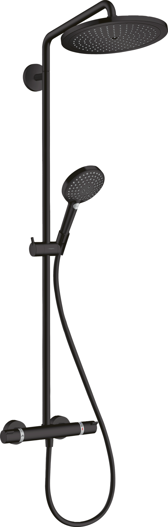 Hansgrohe Croma Select S280 Duschsystem mit Thermostat-Armatur Schwarz Matt