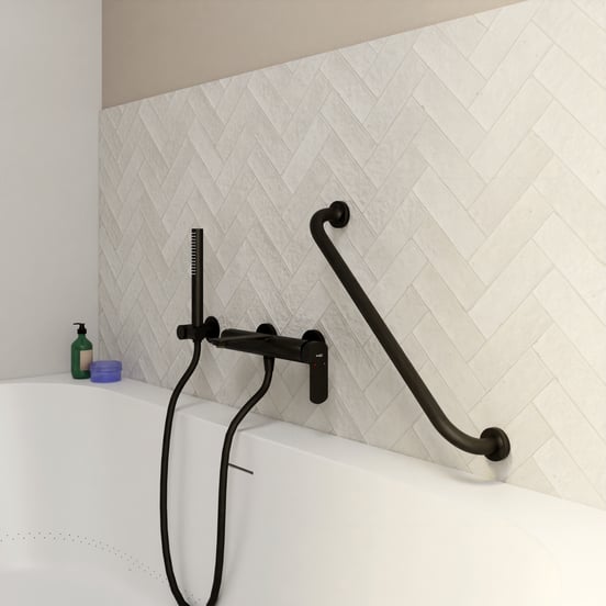 Blaufoss Easy poignée de baignoire 55 cm noir mat