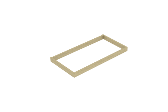 Balmani Lucida sokkel voor wastafelonderkast verweerd eiken 90 x 55 cm