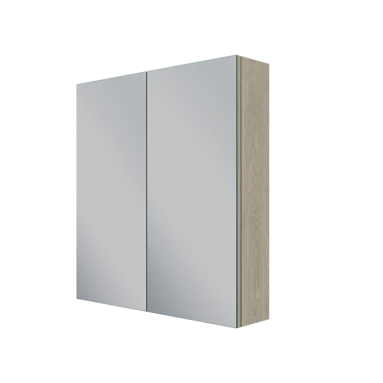 Linie Montro spiegelkast 70 x 75 cm grijze eik