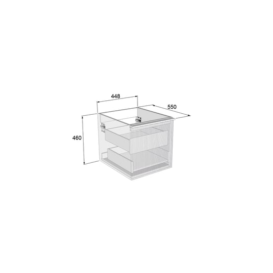 Balmani Forma meuble sous-lavabo suspendu 45 x 55 cm noyer Américain 2 tiroirs