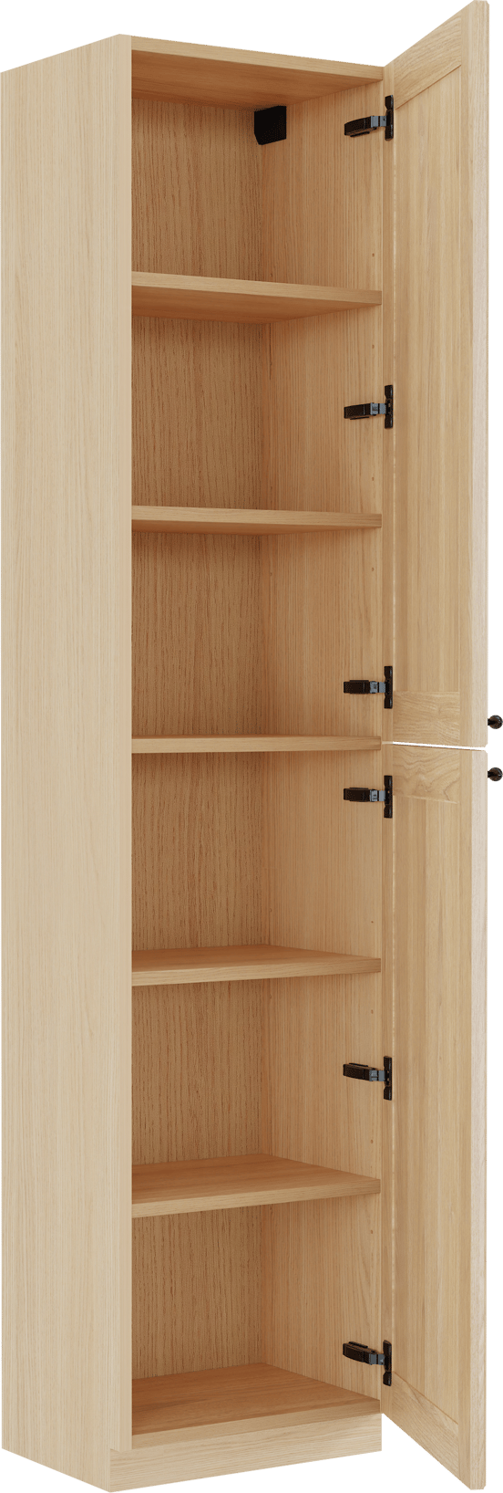 Balmani Lemon colonne salle de bains a poser droite Placage chêne naturel 45 x 35 x 195 cm