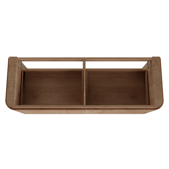 Balmani Moon zwevende wastafelonderkast 160 x 55 cm natuur eiken 2 lades vert. sym. Groef