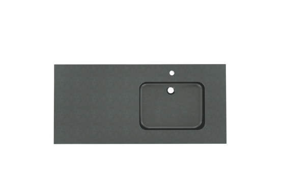 Balmani Napoli asymmetrisch rechtse wastafel verzoete graniet 120 x 55 cm