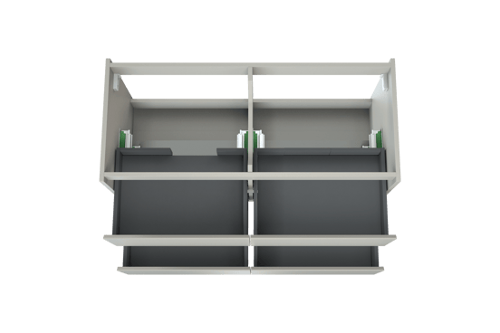 Storke Seda zwevend wastafelonderkast 120 x 52 cm mat wit 4 lades
