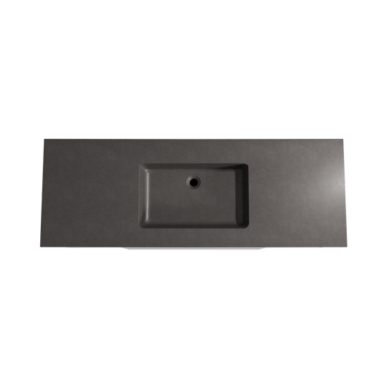 Storke Edge zwevend badmeubel 145 x 52 cm hoogglans wit met Scuro enkele wastafel in kwarts mat zwart