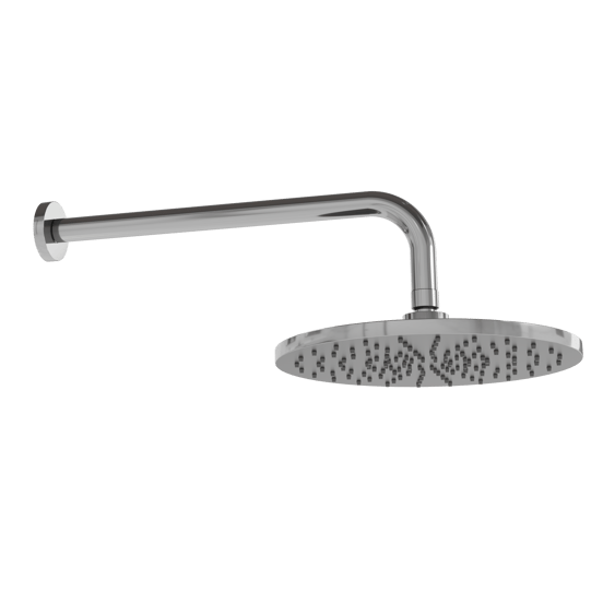 Blaufoss Bodan 250 tête de douche rond avec support mural Ø25cm Chrome Brillant