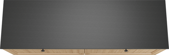 Balmani Lemon zwevend badmeubel 180 x 55 cm, fineer naturel eiken met Stretto enkel of dubbel wastafelblad in zwart graniet