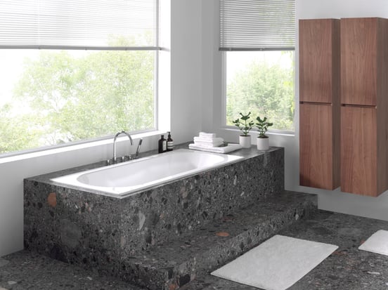 Luca Varess Snello 1-Personen-Einbaubadewanne: 170 x 75 cm, Acryl, Weiß matt