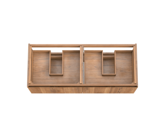 Balmani Idra zwevende wastafelonderkast 135 x 55 cm teak 4 lades