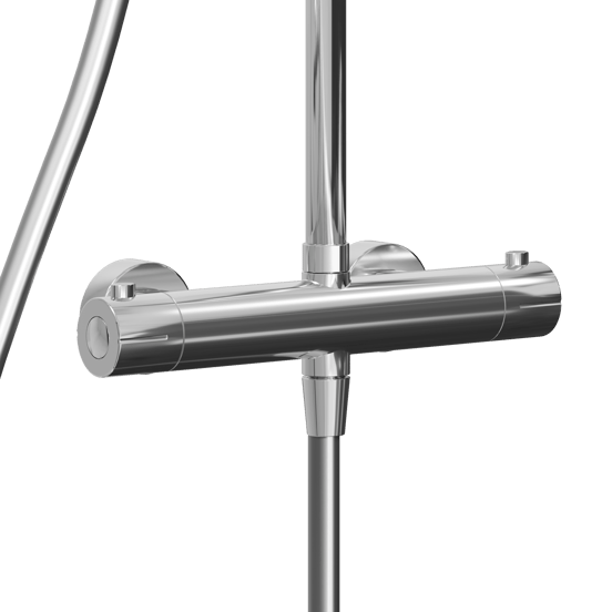 SanyOne Minerva thermostatische kraan regendoucheset Glanzend Chroom