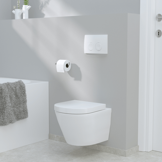 Luca Varess Calibro hangtoilet Glanzend Wit randloos compact