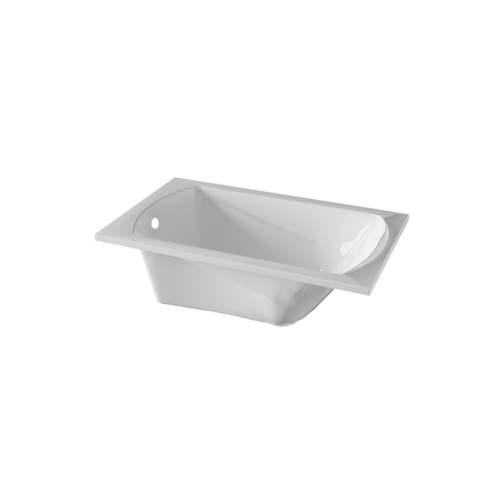 Linie Tessa Mini eenpersoons inbouwbad 120 x 70 cm acryl Hoogglans Wit