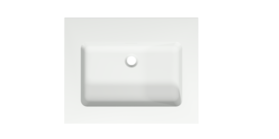 Storke Mata Einzelwaschtisch, Solid Surface matt, 65 x 52 cm