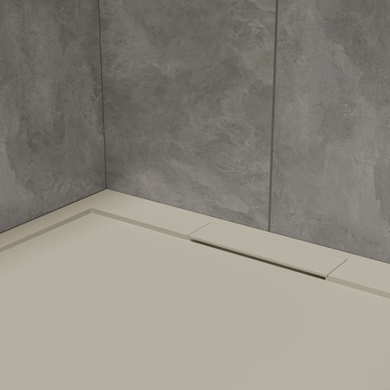 Balmani Andes douchebak 90 x 90 cm top solid zijdegrijs