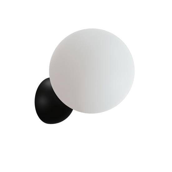 Balmani Globus LED Spiegelbeleuchtung: 12 cm, Schwarz