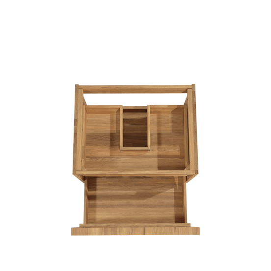 Balmani Forma meuble sous-lavabo suspendu 67,5 x 55 cm teck 2 tiroirs