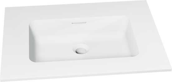 Storke Mata enkele wastafel matte Solid Surface 60 x 46 cm