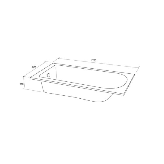 Luca Varess Rosala 1-Personen-Einbaubadewanne: 170 x 80 cm, Acryl, Weiß mat
