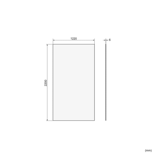 Balmani Piatto douchewandpaneel 120 x 220 cm Solid Surface mat wit