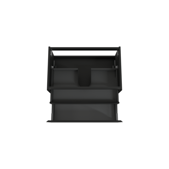 Balmani Idra zwevende wastafelonderkast 90 x 55 cm mat zwart 2 lades