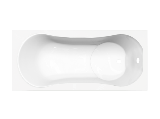 Luca Varess Trasime baignoire encastrable mono 180 x 80 cm acrylique Blanc Brillant