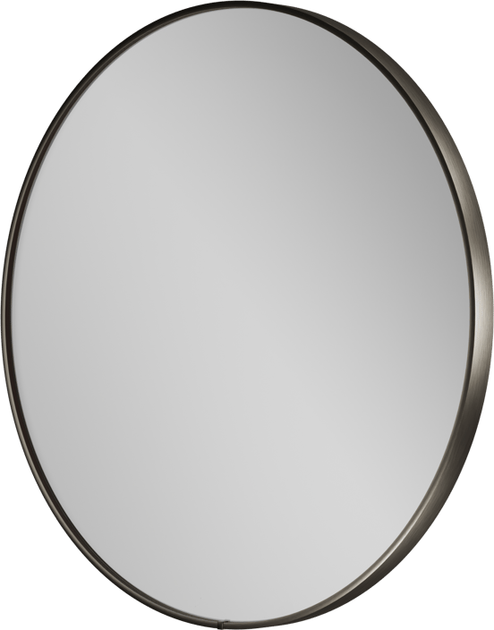 Balmani Secret miroir rond Brushed Gunmetal lumineux et anti-buée Ø 80 cm